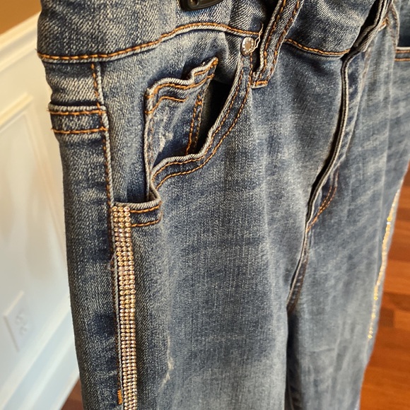 Guess Rhinestone Denim Preppy Jeans Sz 29 LIKE NEW - Picture 10 of 17